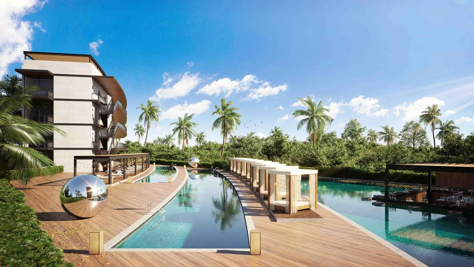 Luxury Apartments with Spectacular Lagoon and Ocean Views in Cancun's Hotel Zone