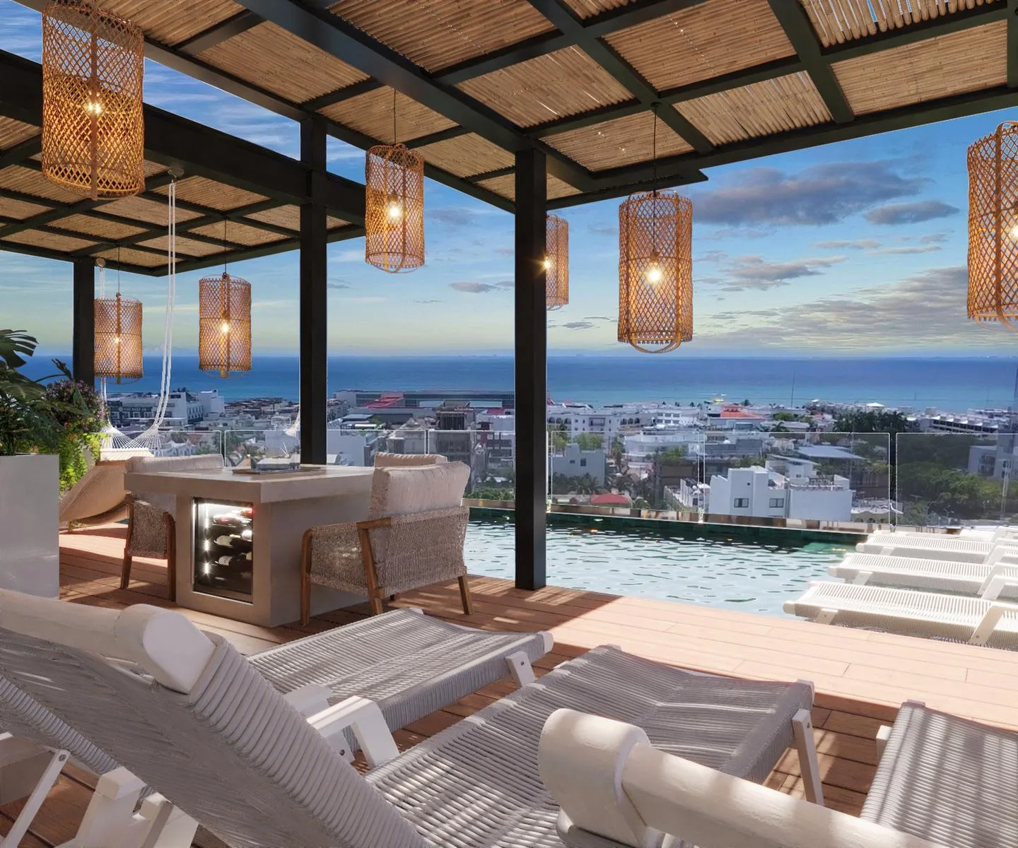 Boutique Playa del Carmen Apartment with Rooftop Infinity Pool near Quinta Avenida