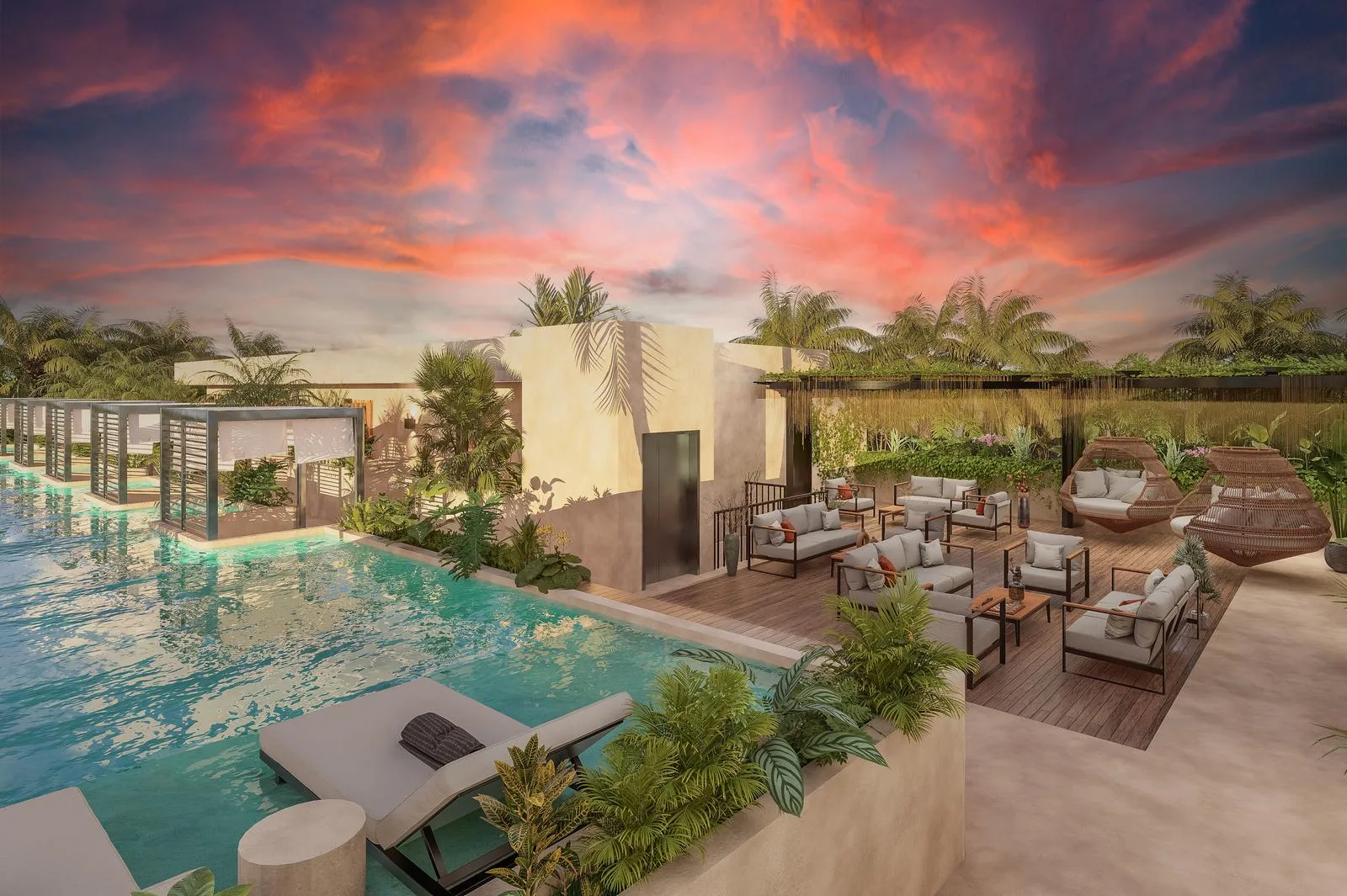 Apartments with 1-3 Bedrooms in Tulum's Region 8 Featuring Lock Off and Resort-Style Amenities
