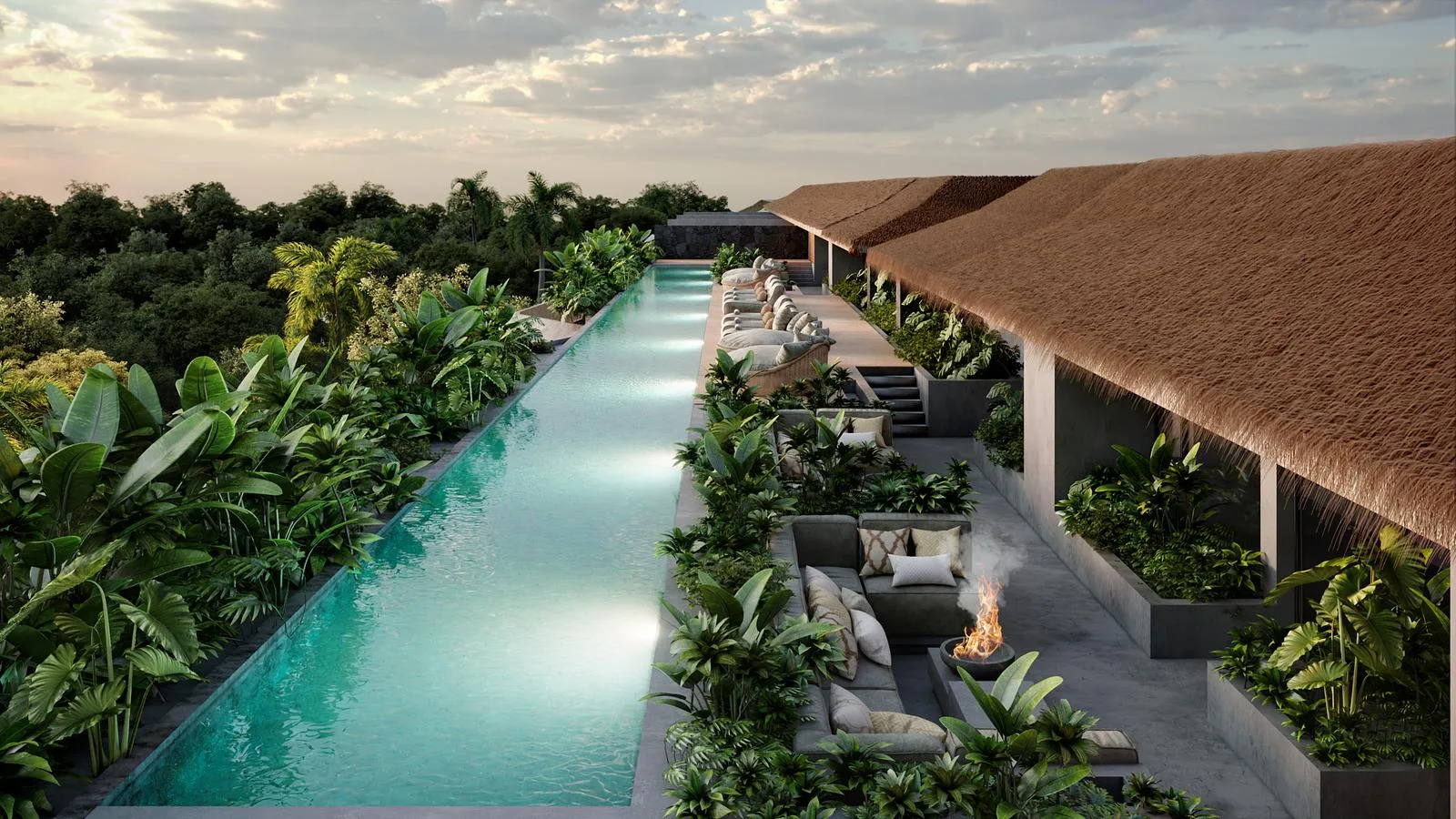 Residential Project in Selvazama, Tulum with Rooftop Pool and Spa Amenities
