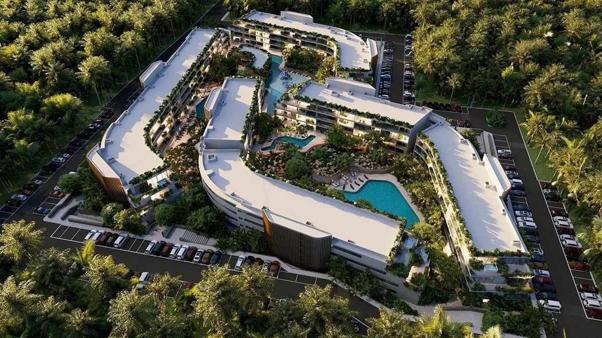 Residential Complex in Playacar with Pools, Gym, and Restaurant near Fifth Avenue
