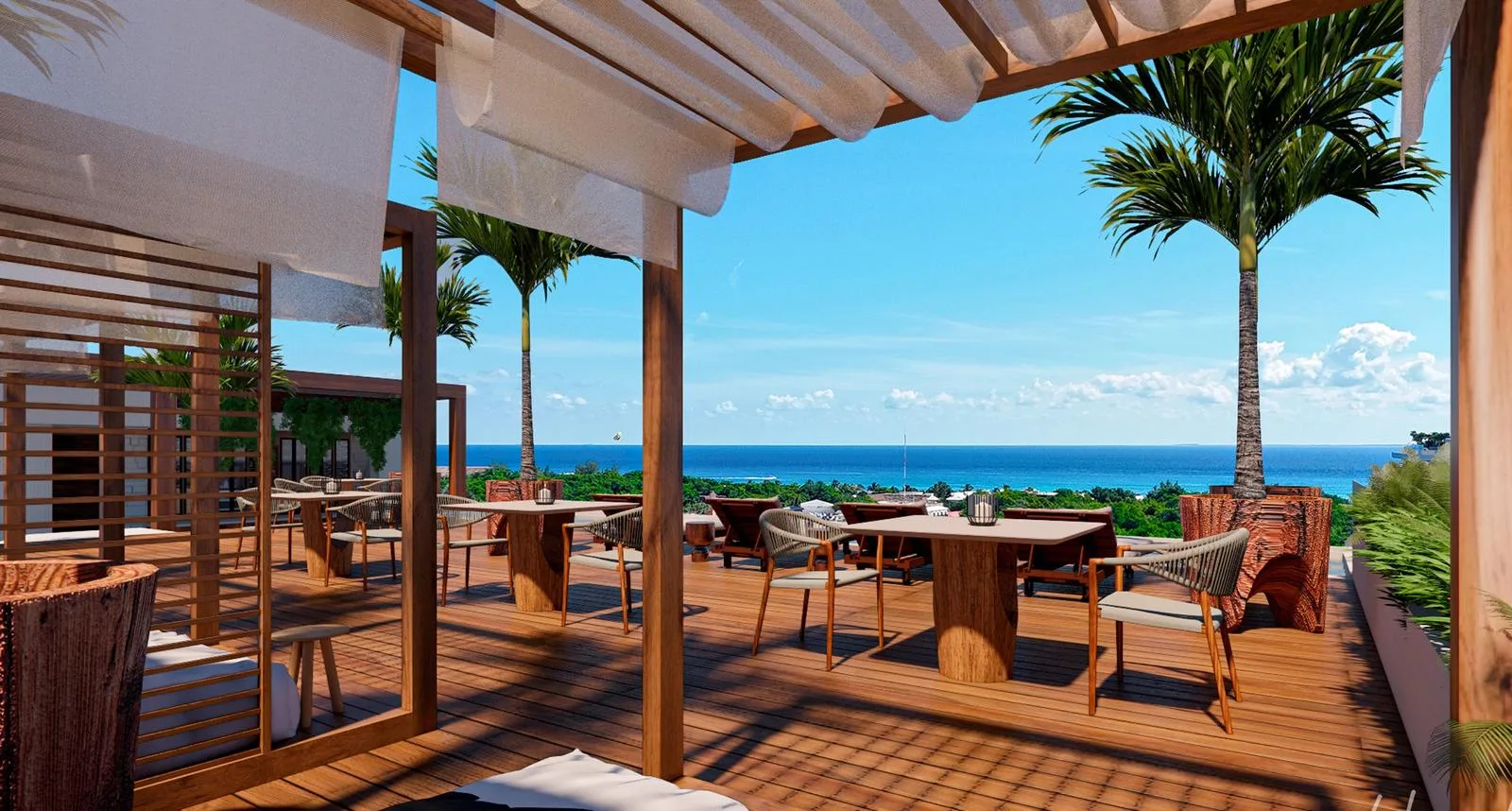 Luxury Apartment in Playa del Carmen's Corasol Complex with Golf Views and Beach Access