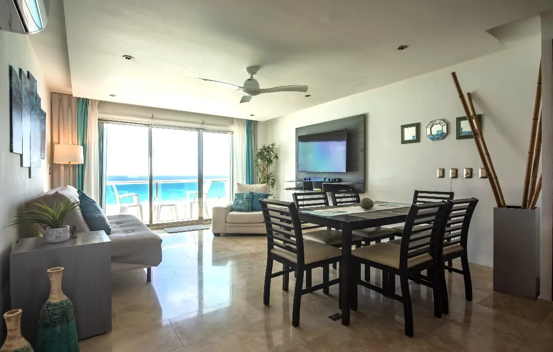 Three-Bedroom Penthouse with Caribbean Sea Views and Private Terrace in Cancun