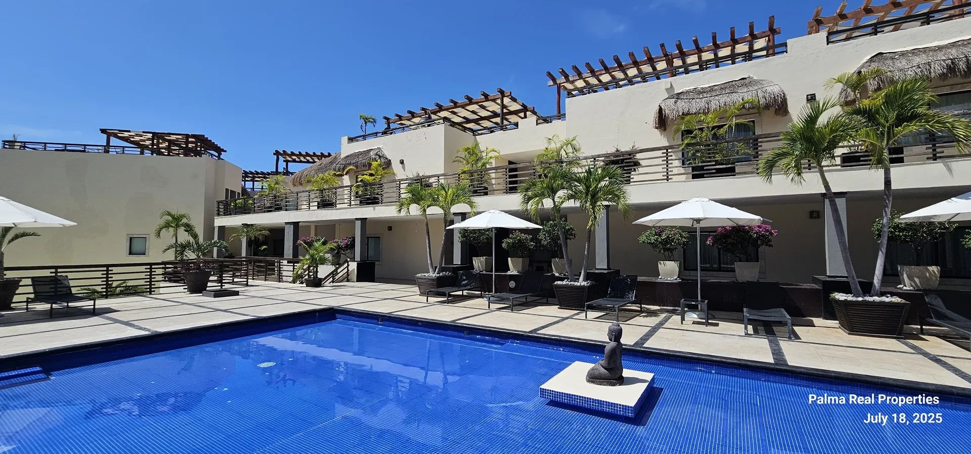 Oceanfront 2-Bedroom Penthouse with Private Rooftop Pool in Playa del Carmen