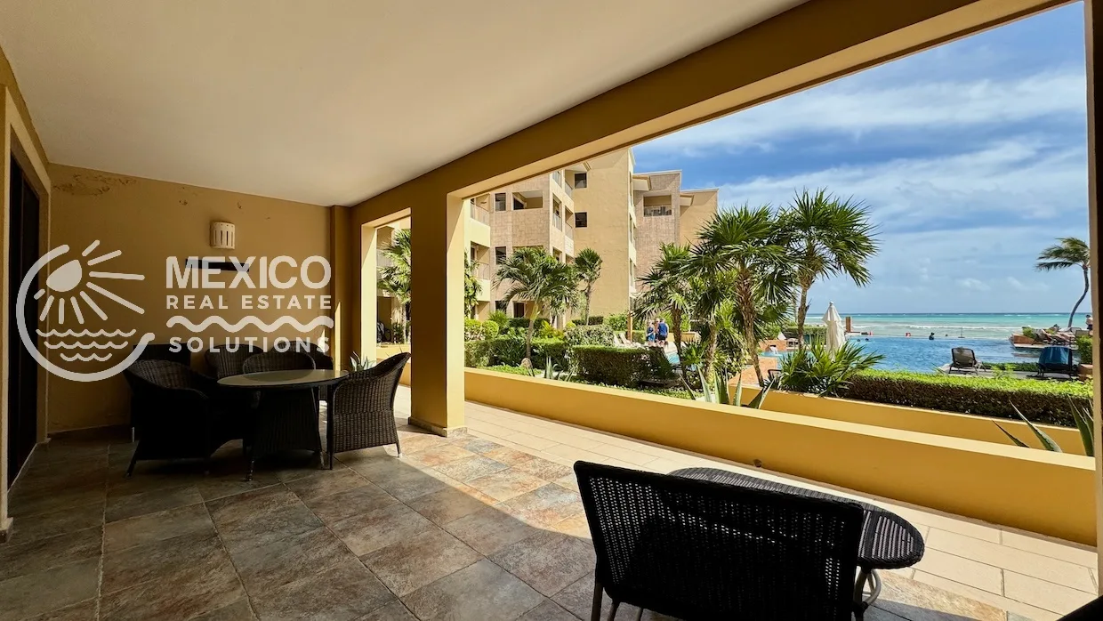 Fully Furnished 3-Bedroom Beachfront Apartment with Terrace Pool in Playa del Carmen